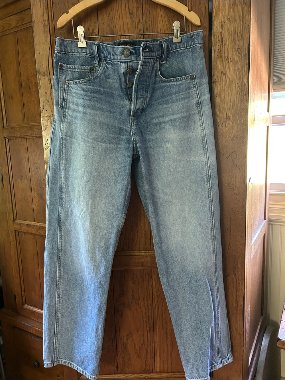 Banana Republic Light Wash Womens High Rise Straight Jeans